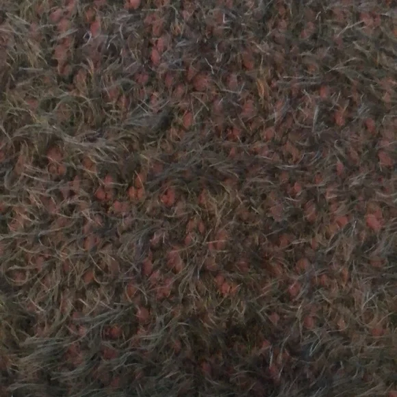 Express eyelash long sleeve sweater dark maroon purple and black high low front - Picture 9 of 9